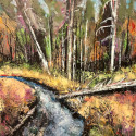 At The Culvert, 24x30 in, mixed media on Canvas