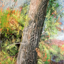 The Cedar, 24x30 in, mixed media on Canvas